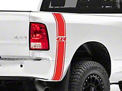 SEC10 Rear Vertical Stripe with 4x4 Logo; Red (03-22 RAM 2500)