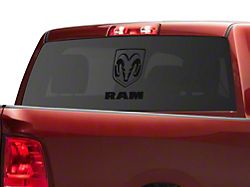 RAM Officially Licensed Large RAM Head with Logo; Matte Black (03-18 RAM 2500)