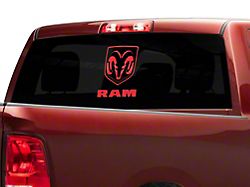 RAM Officially Licensed Large RAM Head with Logo; Red (03-18 RAM 2500)
