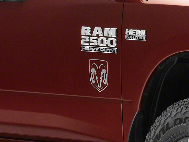RAM Officially Licensed Small RAM Head Logo; Frosted (03-18 RAM 2500)