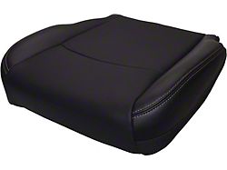 Replacement Perforated Leather Bottom Seat Cover; Driver Side; Dark Slate Gray (10-12 RAM 2500 Laramie)
