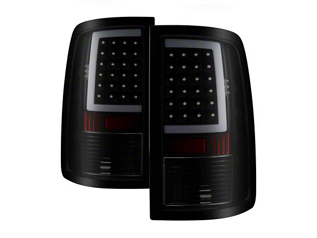 LED Tail Lights; Black Housing; Smoked Lens (13-18 RAM 2500 w/ Factory LED Tail Lights)