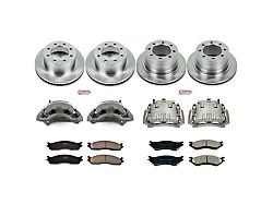 PowerStop OE Replacement 8-Lug Brake Rotor, Pad and Caliper Kit; Front and Rear (03-08 RAM 2500)