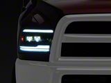 Switchback Sequential Full LED Projector Headlights; Matte Black Housing; Smoked Lens (10-18 RAM 2500 w/ Factory Halogen Headlights)