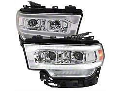 Switchback Sequential LED Turn Signal Projector Headlights; Chrome Housing; Clear Lens (19-22 RAM 2500 w/ Factory Halogen Headlights)