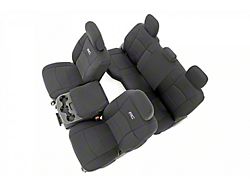 Rough Country Neoprene Front and Rear Seat Covers; Black (19-22 RAM 2500 w/ Front Bucket & Full Rear Seats)