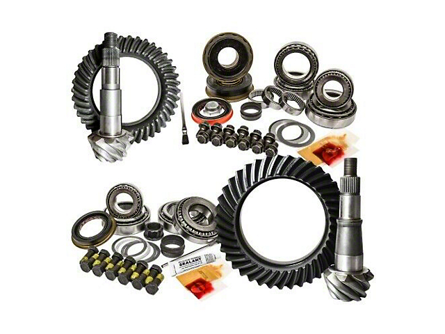 Nitro Gear & Axle AAM 9.25-Inch Front Axle/11.80-Inch Rear Axle Ring and Pinion Gear Kit; 4.56 Gear Ratio (13-23 RAM 2500 w/o AISIN Transmission)