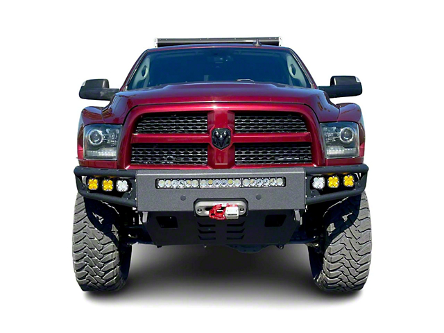 Chassis Unlimited Diablo Series Winch Front Bumper; Not Pre-Drilled for Front Parking Sensors; Black Textured (10-18 RAM 2500)