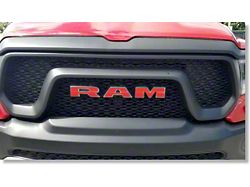 RAM Grille Letter Overlay Decals; Flat Black (19-22 RAM 2500 Power Wagon)