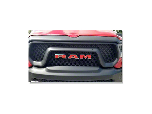 RAM Grille Letter Overlay Decals; Red (19-23 RAM 2500 Power Wagon)