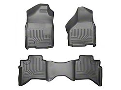 Husky Liners WeatherBeater Front and Second Seat Floor Liners; Gray (03-09 RAM 2500 Quad Cab)