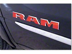 RAM Front Door Letter Overlay Decals;; Gloss White (19-22 RAM 2500)
