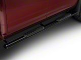 Barricade 4-Inch Oval Straight End Side Step Bars; Black (10-26 RAM 2500 Crew Cab)