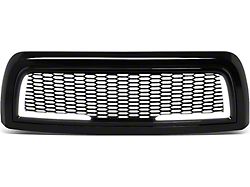Honeycomb Mesh Style Upper Replacement Grille with LED DRL Lights; Black (10-18 RAM 2500)