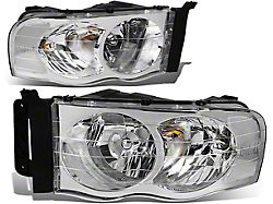 Headlights with Clear Corners; Chrome Housing; Clear Lens (02-05 RAM 1500)