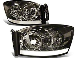 LED DRL Headlights; Chrome Housing; Smoked Lens (06-08 RAM 1500)