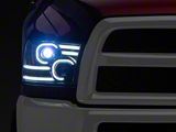 Sequential Turn Signal Projector Headlights; Black Housing; Clear Lens (10-18 RAM 2500 w/ Factory Halogen Non-Projector Headlights)