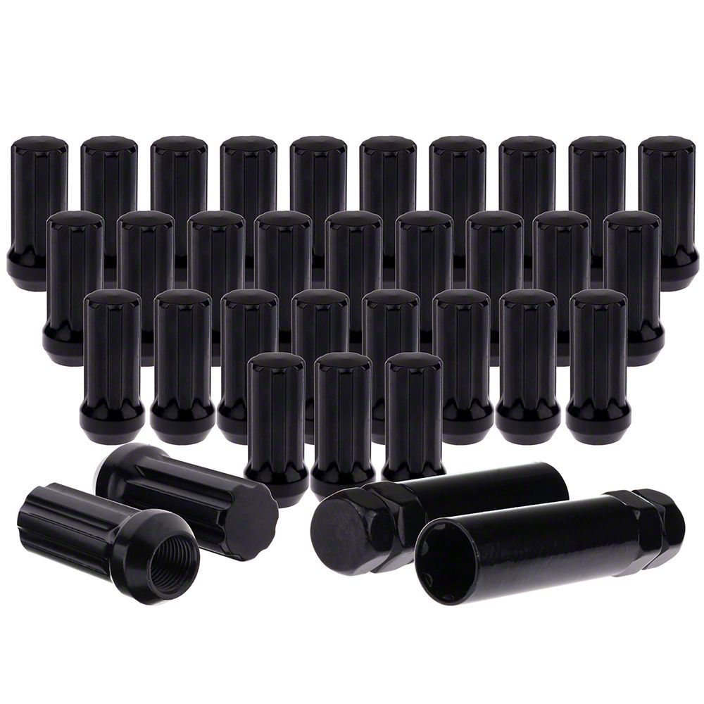 Xlugs.com 32PC Black Spline Locking Lug Nuts + 2 Keys – 9/16-18 – Fits Dodge Ram 2500 3500