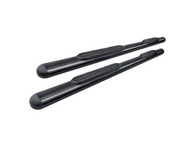 Premier 4 Oval Nerf Side Step Bars without Mounting Kit; Black (16-24 Titan XD Crew Cab)