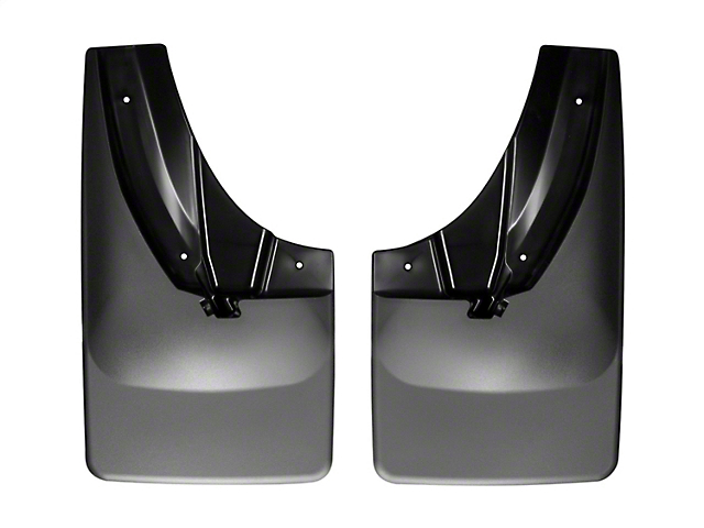 Weathertech No-Drill Mud Flaps; Front; Black (14-18 RAM 2500 w/o OE Fender Flares)