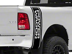 RAM Licensed by RedRock Power Wagon Rear Vertical Stripe; Matte Black (03-26 RAM 2500)