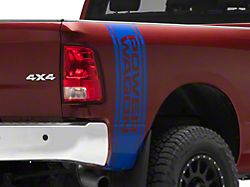 RAM Licensed by RedRock Power Wagon Rear Vertical Stripe; Blue (03-26 RAM 2500)