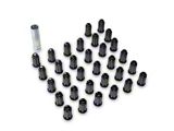 Black Closed End Spline Lug Nuts; M14 x 1.5; Set of 32 (12-26 RAM 2500)