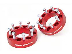 Rough Country 2-Inch Wheel Spacers; Red (03-10 4WD RAM 2500)