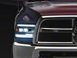Switchback Sequential Full LED Projector Hedlights; White Housing; Clear Lens (10-18 RAM 2500 w/ Factory Halogen Headlights)
