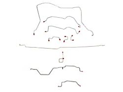 Fine Lines Complete Brake Line Kit; Stainless (95-97 4WD RAM 2500 Quad Cab w/ 8-Foot Box, 2-Wheel ABS & Manual Transmission)