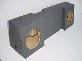 Dual 12-Inch Behind Seat Subwoofer Box; Carpeted (03-18 RAM 2500 Regular Cab)