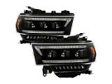 APEX Series High-Power LED Headlights; Black Housing; Clear Lens (19-24 RAM 2500 w/ Factory Reflective LED Headlights)