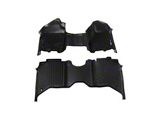 SmartLiner Smart Coverage Custom Fit Front Over the Hump and Rear Floor Liners; Black (19-26 RAM 3500 Crew Cab w/ Front Bench Seat & w/o Power Take Off & Manual Floor 4x4 Shifter)