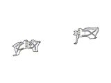 Mopar Bumper Bracket Set; Rear; Left and Right (19-26 RAM 3500)