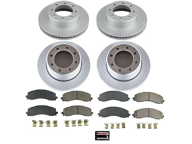 PowerStop Z17 Evolution Plus 8-Lug Brake Rotor and Pad Kit; Front and Rear (19-23 RAM 2500)