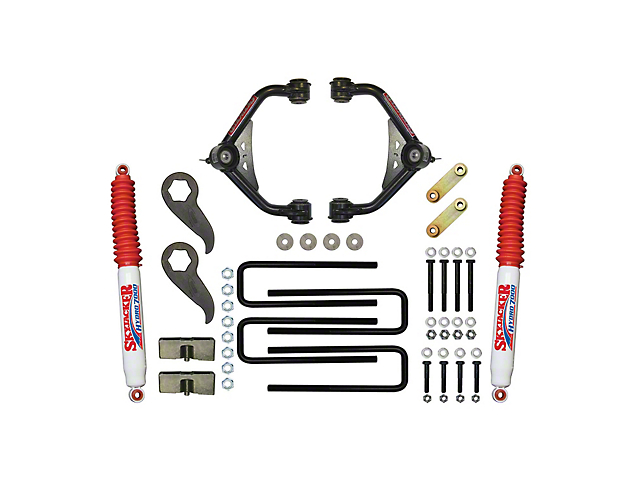 SkyJacker 3 to 3.50-Inch Upper Control Arm Suspension Lift Kit with Hydro Shocks (11-19 Sierra 2500 HD SRW w/o Factory Overload Springs, Excluding Denali)