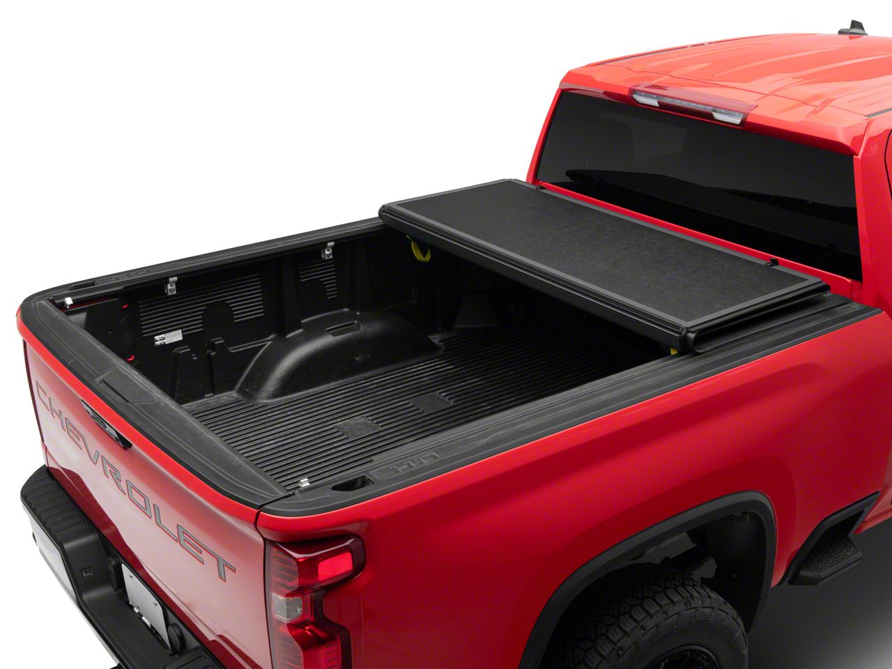 Proven Ground Silverado 2500 Low Profile Hard Tri-Fold Tonneau Cover ...