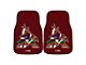 Carpet Front Floor Mats with Arizona Coyotes Logo; Black (Universal; Some Adaptation May Be Required)