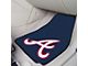 Carpet Front Floor Mats with Atlanta Braves Logo; Blue (Universal; Some Adaptation May Be Required)