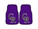 Carpet Front Floor Mats with Colorado Rockies Logo; Purple (Universal; Some Adaptation May Be Required)