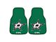 Carpet Front Floor Mats with Dallas Stars Logo; Green (Universal; Some Adaptation May Be Required)