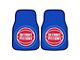 Carpet Front Floor Mats with Detroit Pistons Logo; Royal (Universal; Some Adaptation May Be Required)