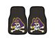 Carpet Front Floor Mats with East Carolina University Logo; Black (Universal; Some Adaptation May Be Required)