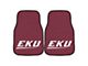 Carpet Front Floor Mats with Eastern Kentucky University Logo; Maroon (Universal; Some Adaptation May Be Required)