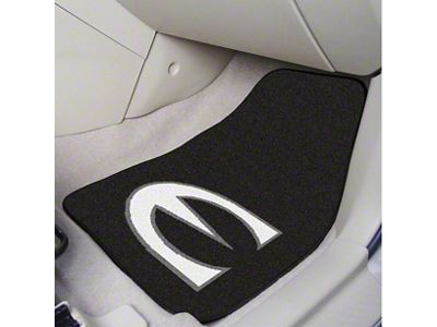 Carpet Front Floor Mats with Emporia State University Logo; Black (Universal; Some Adaptation May Be Required)