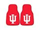Carpet Front Floor Mats with Indiana University Logo; Crimson (Universal; Some Adaptation May Be Required)