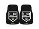 Carpet Front Floor Mats with Los Angeles Kings Logo; Black (Universal; Some Adaptation May Be Required)