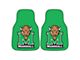 Carpet Front Floor Mats with Marshall University Logo; Green (Universal; Some Adaptation May Be Required)