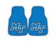 Carpet Front Floor Mats with Middle Tennessee University Logo; Blue (Universal; Some Adaptation May Be Required)
