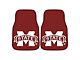 Carpet Front Floor Mats with Mississippi State University Logo; Maroon (Universal; Some Adaptation May Be Required)